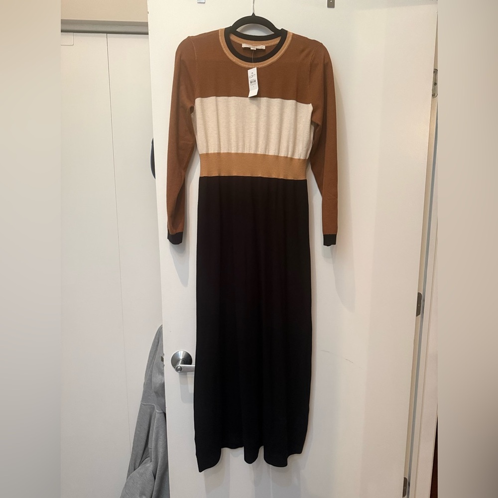 NWT Never Worn! LOFT Colorblock Sweater Dress M